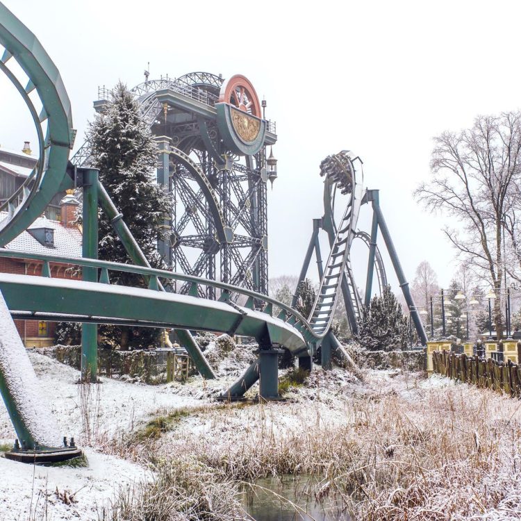 Baron 1898 Overzicht achtbaan met sneeuw